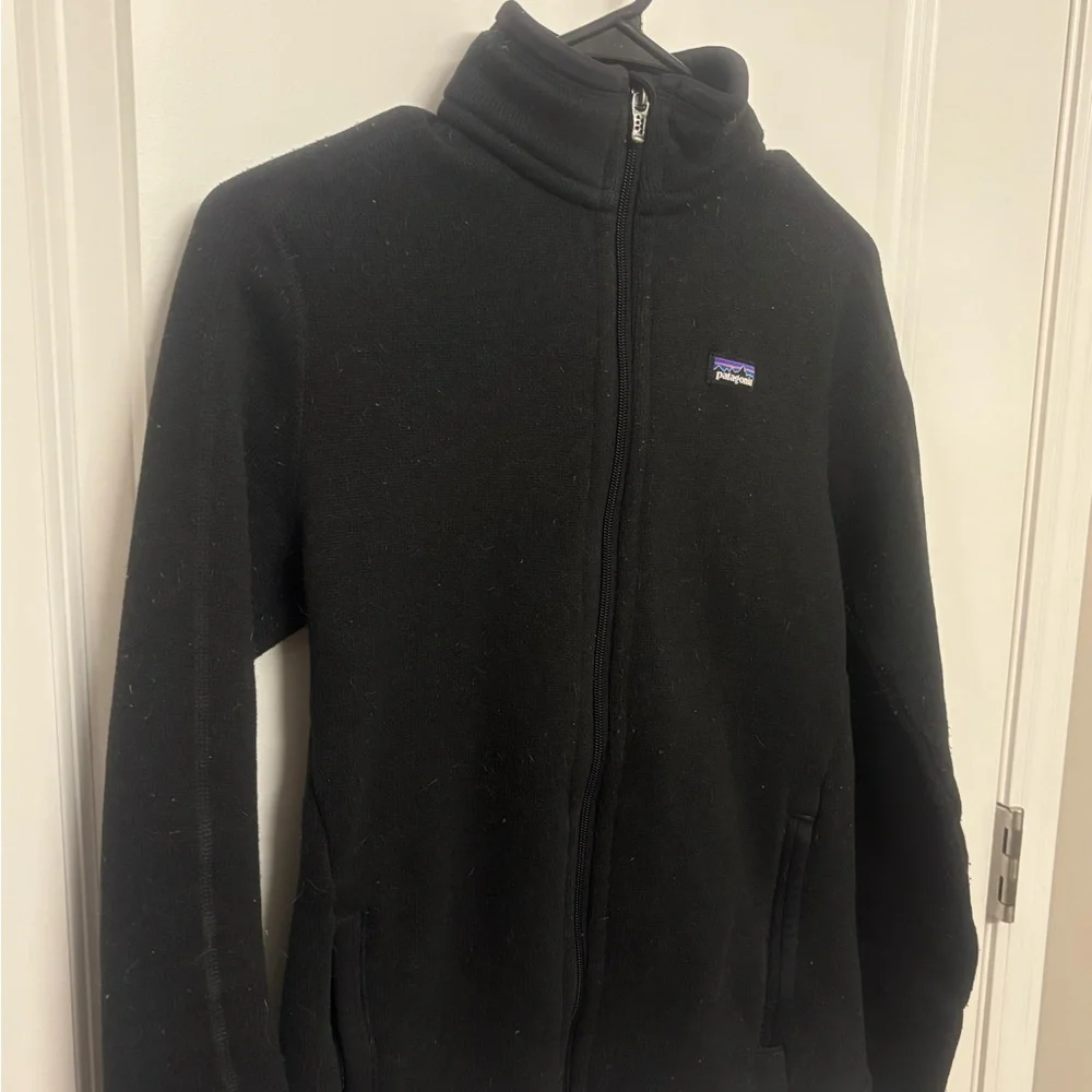 Patagonia Black Full-Zip Fleece Jacket with Small Logo - Picture 2 of 14
